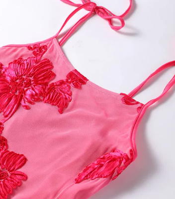 Floral Dress With Halter Straps