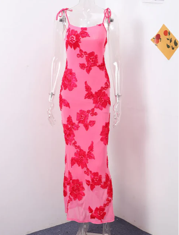 Floral Dress With Halter Straps