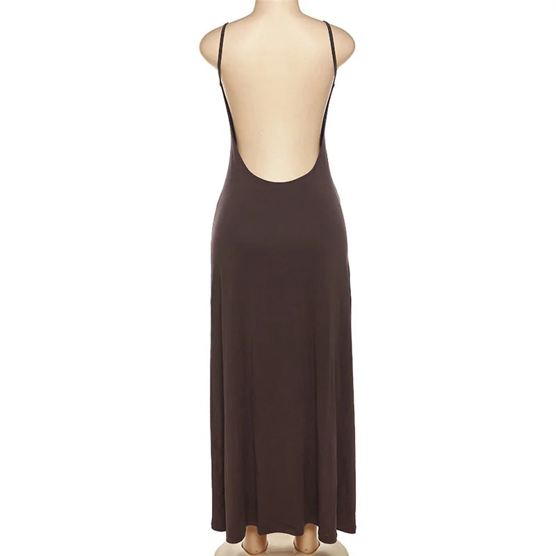 Jesse Backless Cut-Out Maxi Dress