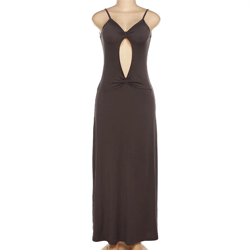 Jesse Backless Cut-Out Maxi Dress