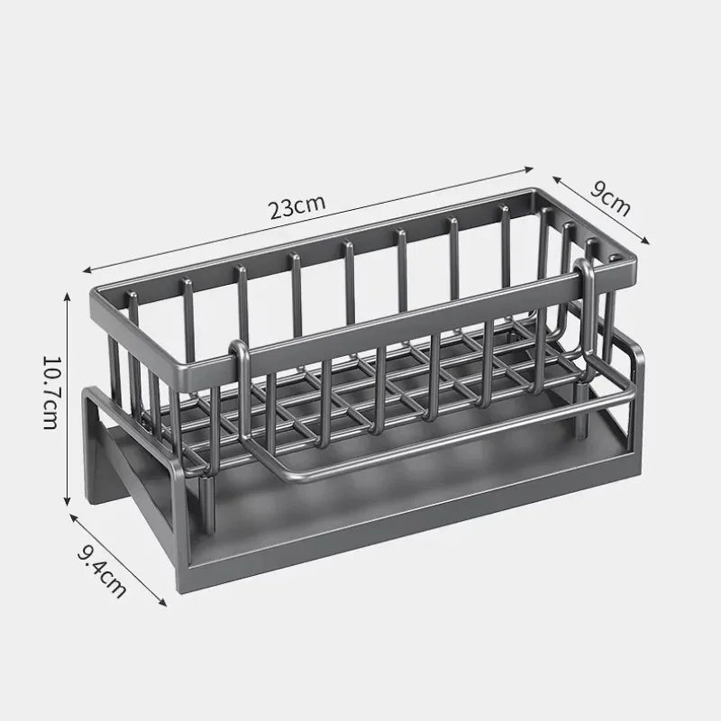 Compact Tap-Mounted Spice Shelf – Sink Organizer with Drainage Rack – Space-Saving Kitchen Storage for Utensils/Accessories