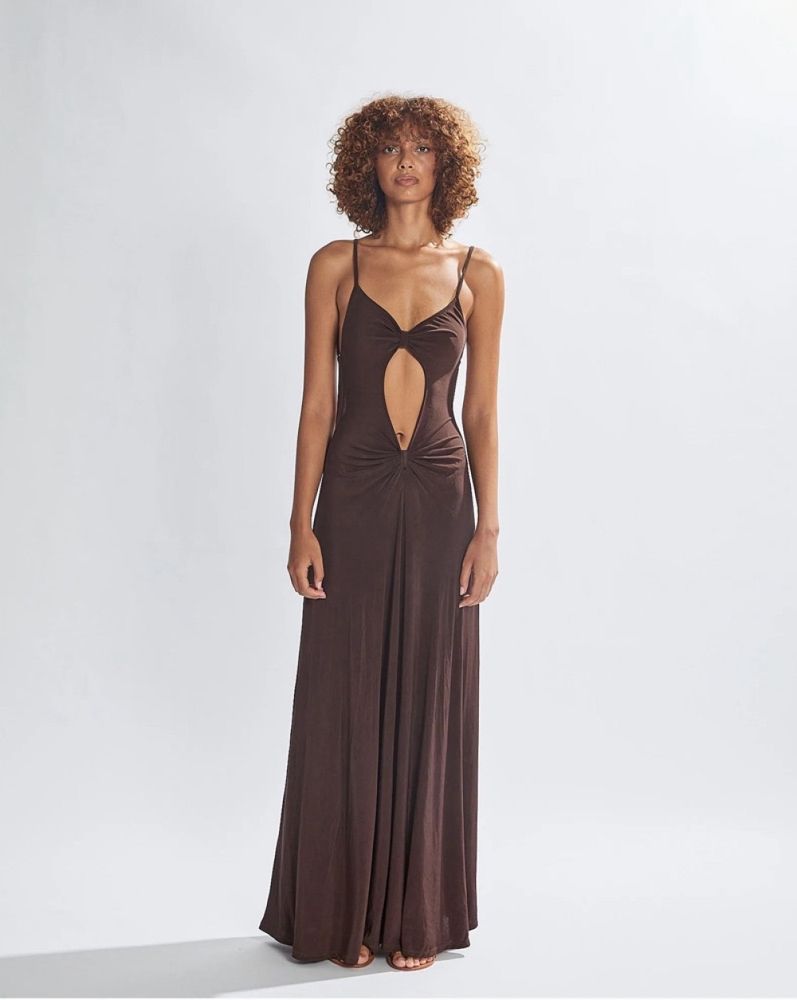 Jesse Backless Cut-Out Maxi Dress